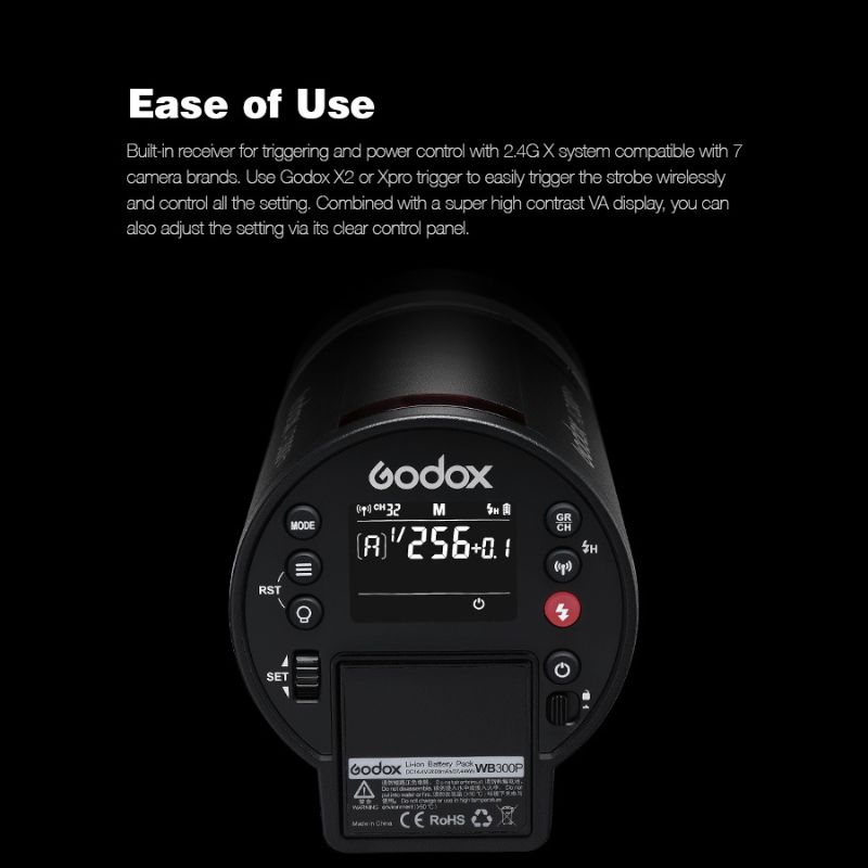 AD300Pro - Witstro flash with battery