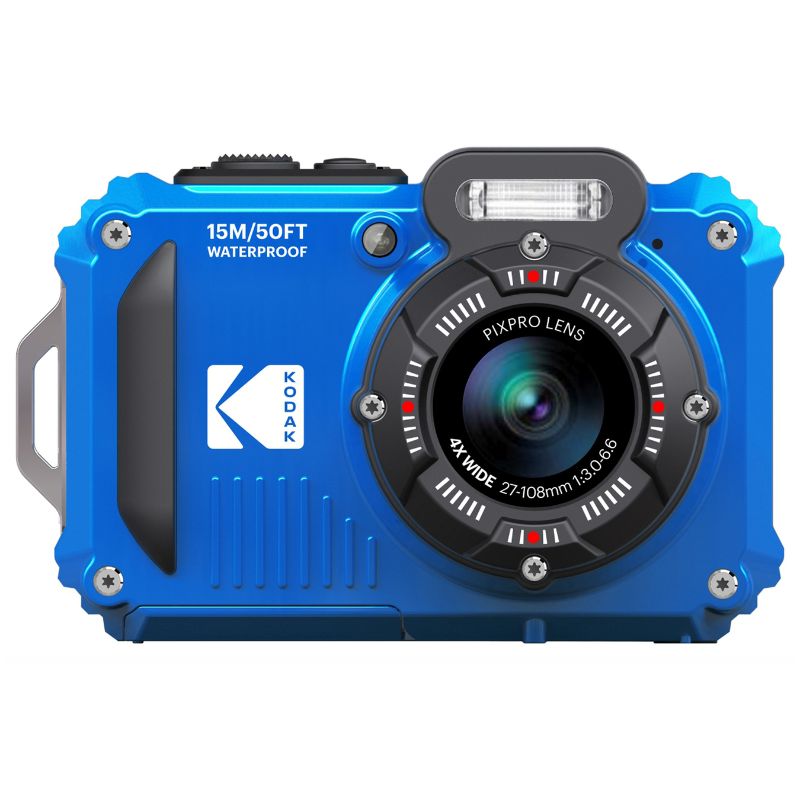 Kodak PIXPRO WPZ2 16MP 4x Zoom Tough Compact Camera - Blue - Camera Only