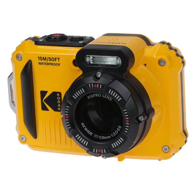 Kodak PIXPRO WPZ2 16MP 4x Zoom Tough Compact Camera - Yellow - Camera Only