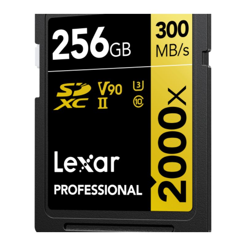 LEXAR SD Pro Gold Series UHS-II 2000x 256GB V90