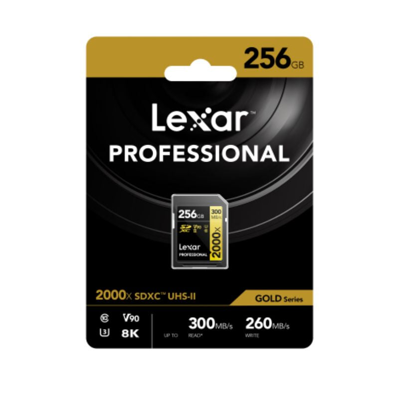 LEXAR SD Pro Gold Series UHS-II 2000x 256GB V902