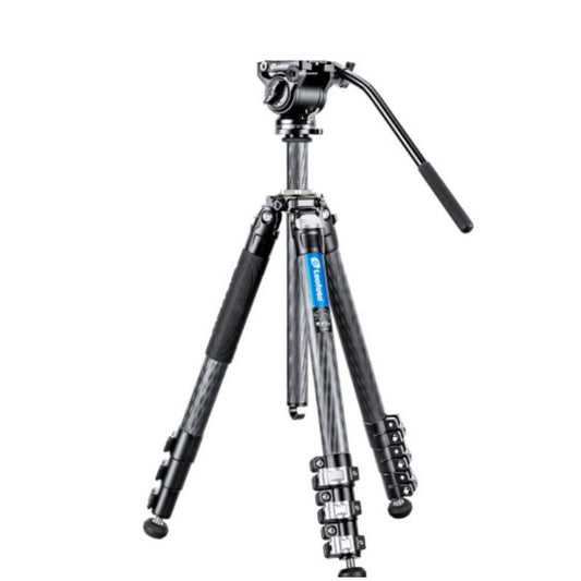 Leofoto Manba LV-284C Carbon Tripod With BV-5 Video Head