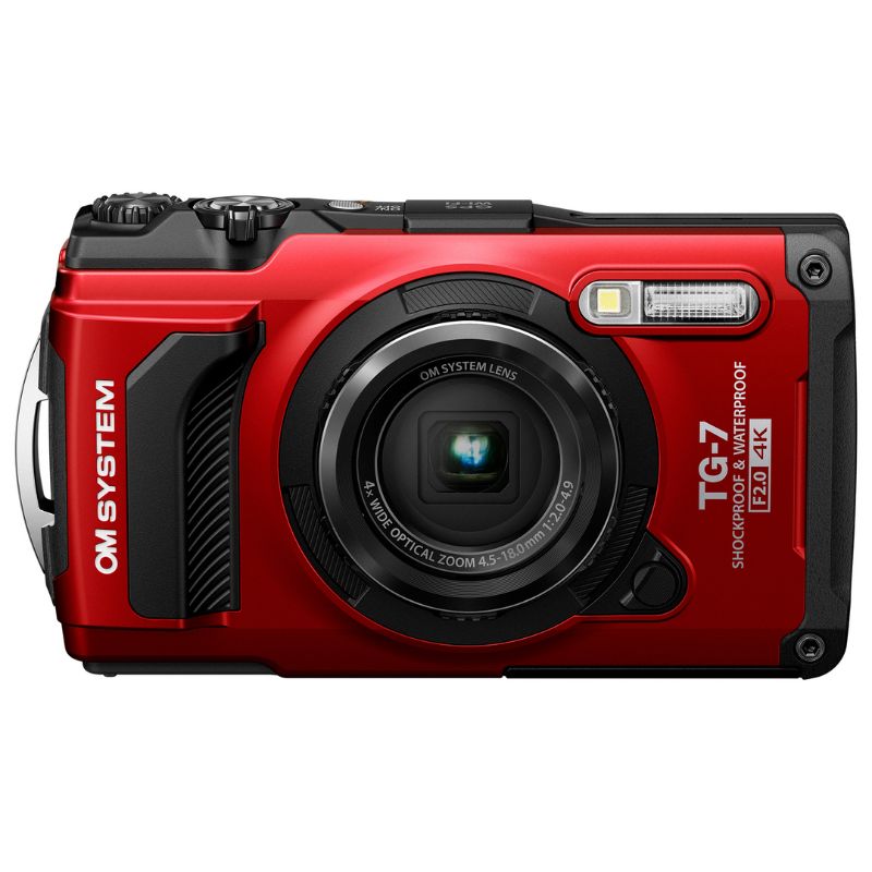  OM System TG-7 12MP 4x Zoom Tough Compact Camera - Red1