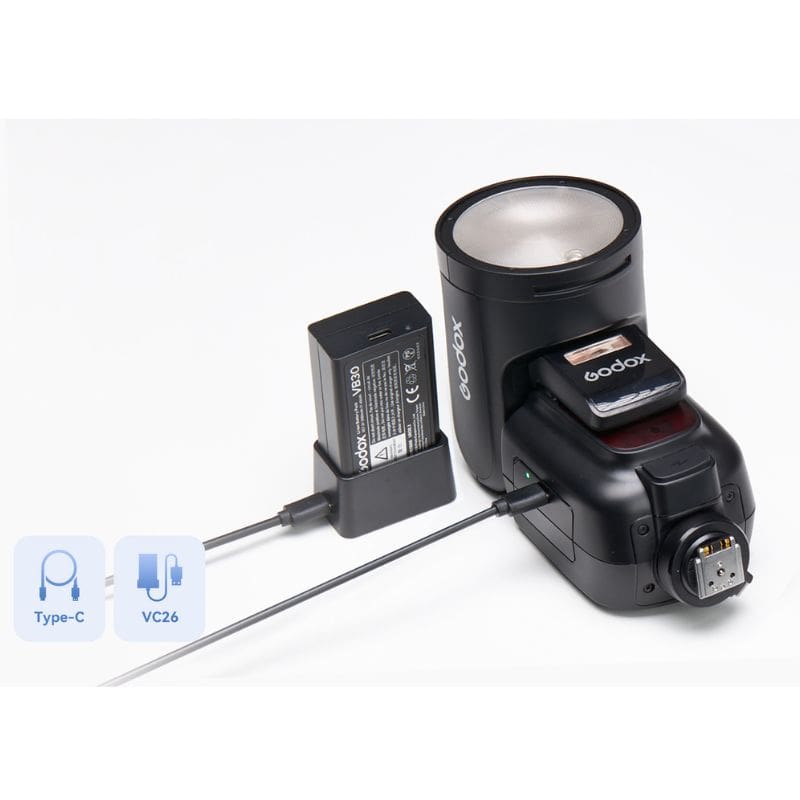 V1PRO C - Round head flash with battery for Canon7
